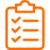 Clipboard with check marks icon