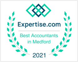 Expertise.com Best Accountants in Medford 2021 badge