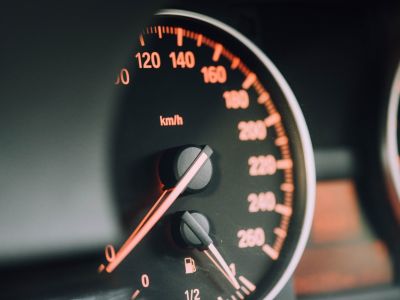 Image of guages in car